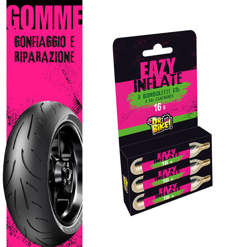 DR BIKE-MOTO - DR.BIKE GOMME - Bomboletta CO2 16gr (Blister 3 Pezzi)