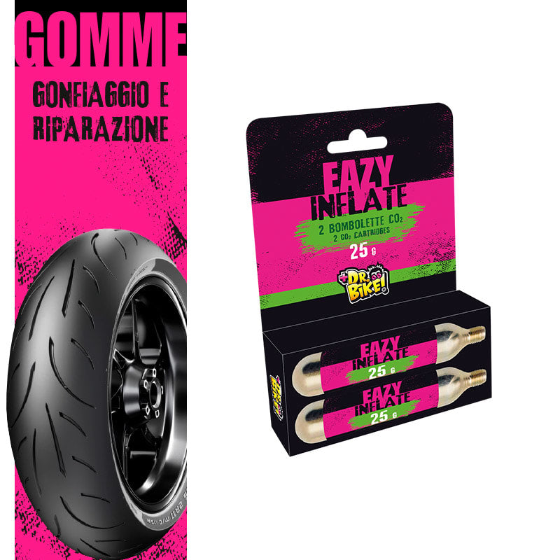DR BIKE-MOTO - DR.BIKE GOMME - Bomboletta CO2 25gr (Blister 2 Pezzi)