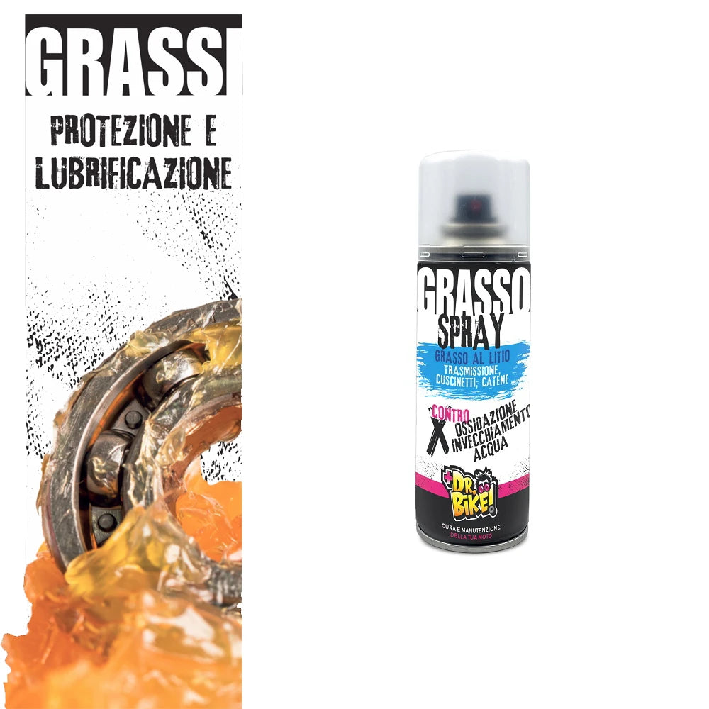 DR BIKE-MOTO - DR.BIKE GRASSI - Grasso SPRAY Multiuso BIANCO - 200ml