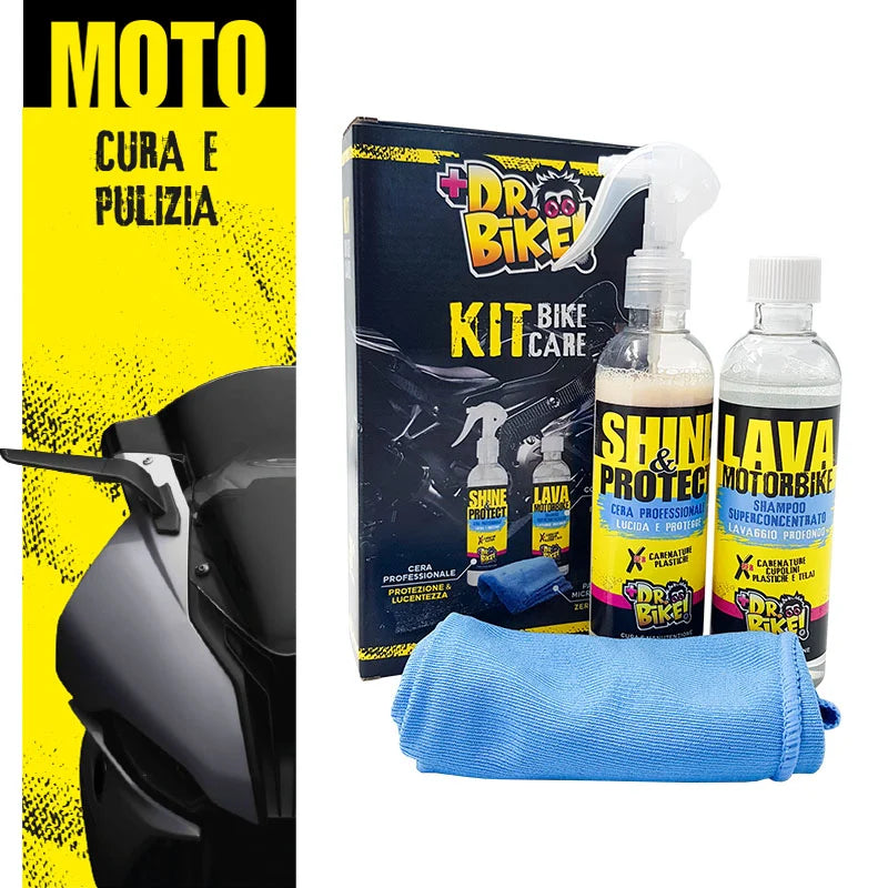 DR BIKE-MOTO - DR.BIKE MOTO - KIT Pulizia Moto KIT BIKE CARE 3IN1