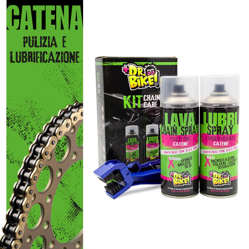 DR BIKE-MOTO - DR.BIKE CATENA - KIT manutenzione catena CHAIN CARE 3IN1