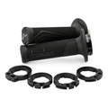 Manopole DOMINO D-lock nero con ghiere