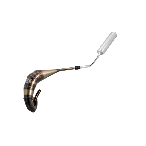 Marmitta Evok Iron Pipe saldata con silenziatore Shorty in Alluminio e Inox per Yamaha DT 50 07-13