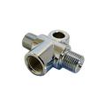 RACCORDO A T CONVESSO FEMMINA M10x1.0, CROMATO