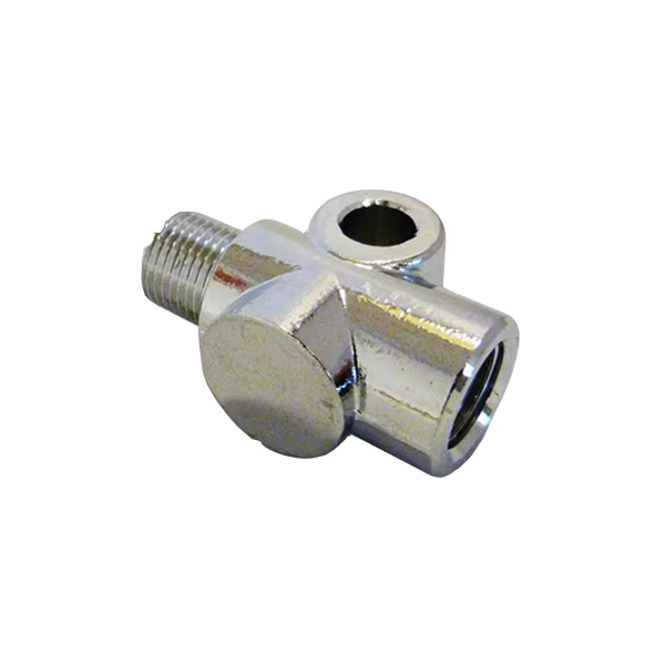 CONNETTORE IN LINEA 1/8 BSP M10x1.0, CROMATO