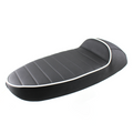 Sella sportiva con rivestimento nero e bordino bianco per pk50-125 s-xl  PK0695.2