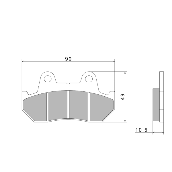 Pastiglie Freno Nissin A0011 Premium Semi-Metallic - 2P-201NS