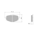 Pastiglie Freno Nissin A0260 Premium Semi-Metallic - 2P-229NS