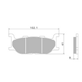 Pastiglie Freno Nissin A0300 Premium Semi-Metallic - 2P-233NS