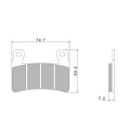 Pastiglie Freno Nissin A0410 Premium Semi-Metallic - 2P-245NS