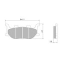 Pastiglie Freno Nissin A0450 Premium Semi-Metallic - 2P-249NS