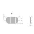 Pastiglie Freno Nissin A1020 Premium Semi-Metallic - 2P-334NS