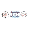Serie completa guarnizioni motore RMS Piaggio Hexagon 125-150cc 1994/1996