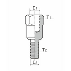 Adattatore specchietto RMS M8 Destro