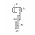 Adattatore specchietto RMS M10 destro