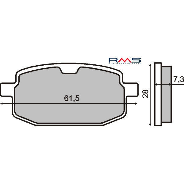 Pastiglie Freno RMS Organiche Italjet Pista 50cc