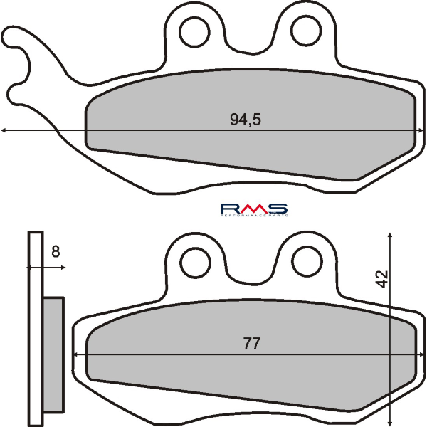 Pastiglie Freno RMS Organiche Piaggio Hexagon Lx 125cc/Skipper st 125cc
