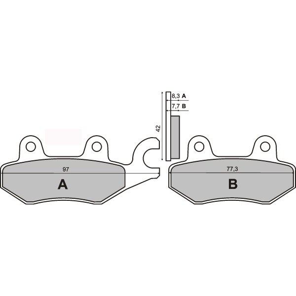 Pastiglie Freno RMS Organiche Triumph Tiger 1050