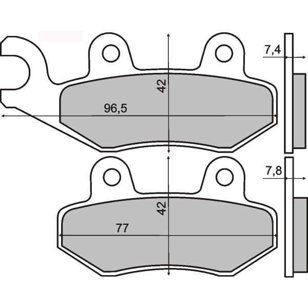 Pastiglie Freno RMS Organiche Peugeot Geopolis