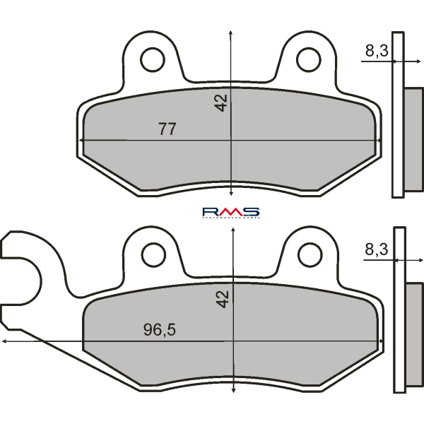 Pastiglie Freno RMS Organiche Peugeot Geopolis 125cc/Satelis 125-250cc