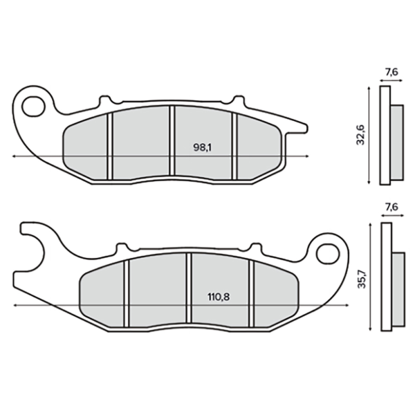 Pastiglie Freno RMS Organiche Honda CRF 250