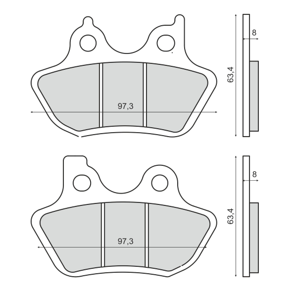 Pastiglie Freno Sinter-Tech Harley Davidson XL R Sportster