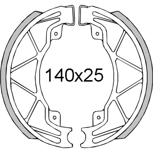 Ganasce freno posteriori RMS Piaggio Liberty 4t/Hexagon Lx 125cc 1998>