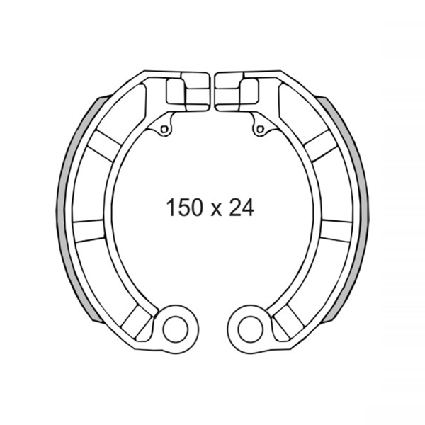 Coppia ganasce freno posteriori RMS Piaggio Vespa PX125-150-200E/PK50/150 GL/Sprint