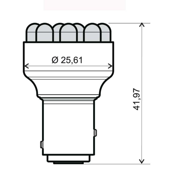 Lampadina RMS 12V bay15d