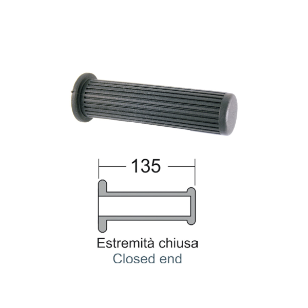 Coppia Manopole RMS Classic nere Piaggio Vespa Px Arcobaleno 125-150-200cc