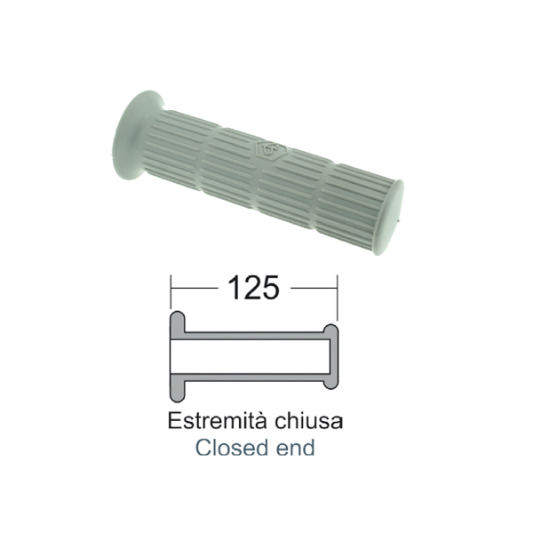 Coppia Manopole RMS Classic grigie Piaggio Vespa 50-90-125 Primavera